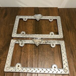 Lot Of 2 Superman Man of Steel Comics - Old Car Metal License Plate Frame